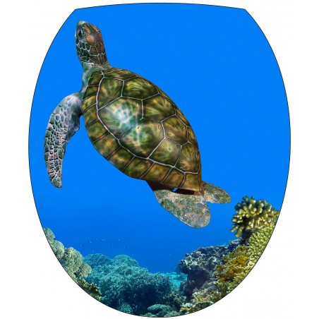 Stickers WC, stickers abattant de WC Tortue