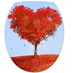 Stickers WC, stickers abattant de WC arbre coeur