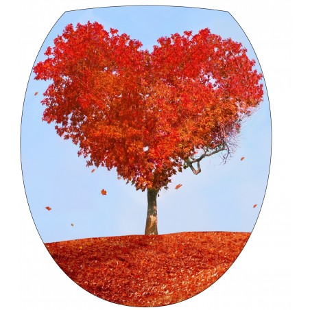 Stickers WC, stickers abattant de WC arbre coeur