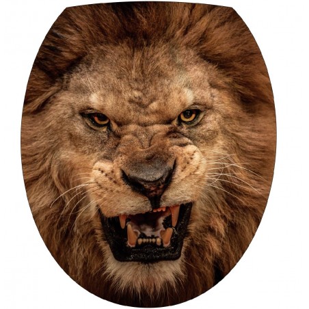 Stickers WC, stickers abattant de WC rugissement lion