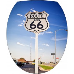 Stickers WC, stickers abattant de WC panneau route 66 Californie