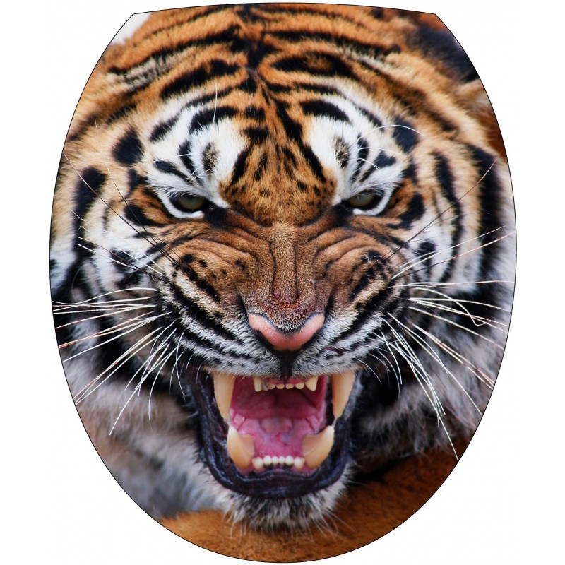 Stickers WC, stickers abattant de WC tigre