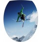 Stickers WC, stickers abattant de WC skieur