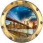 Stickers hublot trompe L'oeil New York