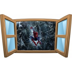 Sticker enfant fenêtre Spiderman Man réf 969