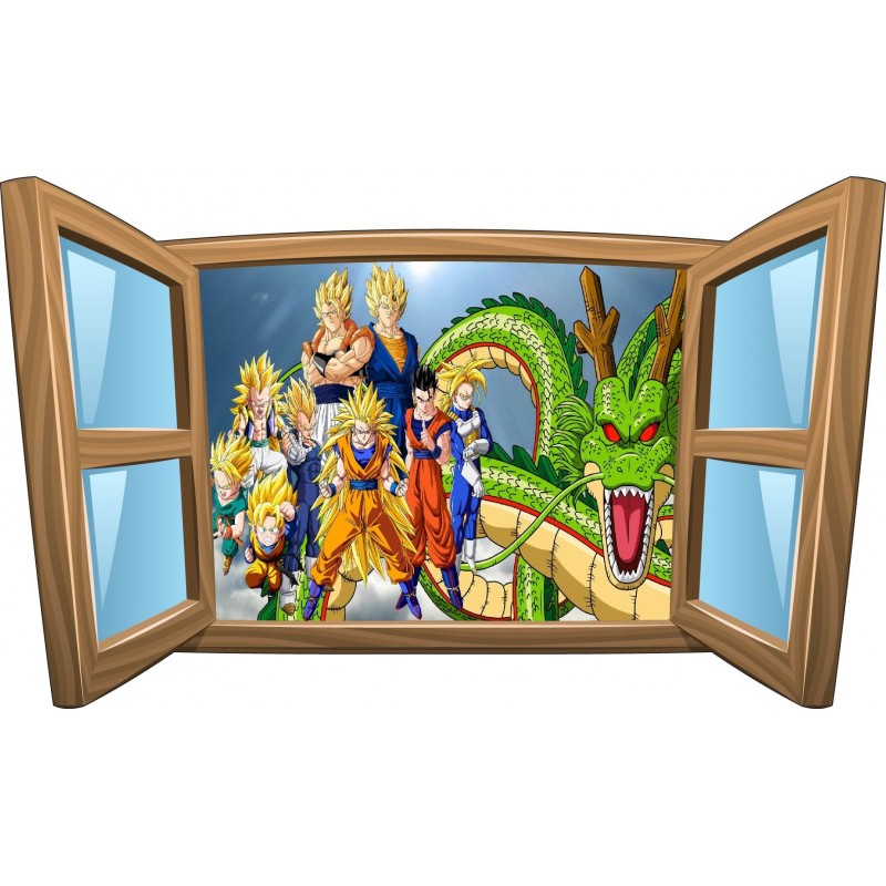 Sticker enfant fenêtre Dragon Ball Z réf 968