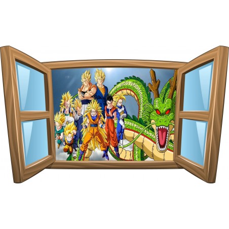 Sticker enfant fenêtre Dragon Ball Z réf 968