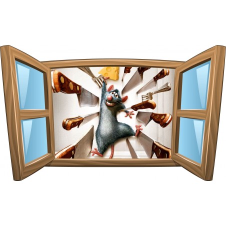 Sticker enfant fenêtre Ratatouille réf 958