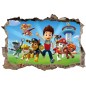 Stickers 3D trompe l'oeil Paw Patrol Pat Patrouille réf 23234