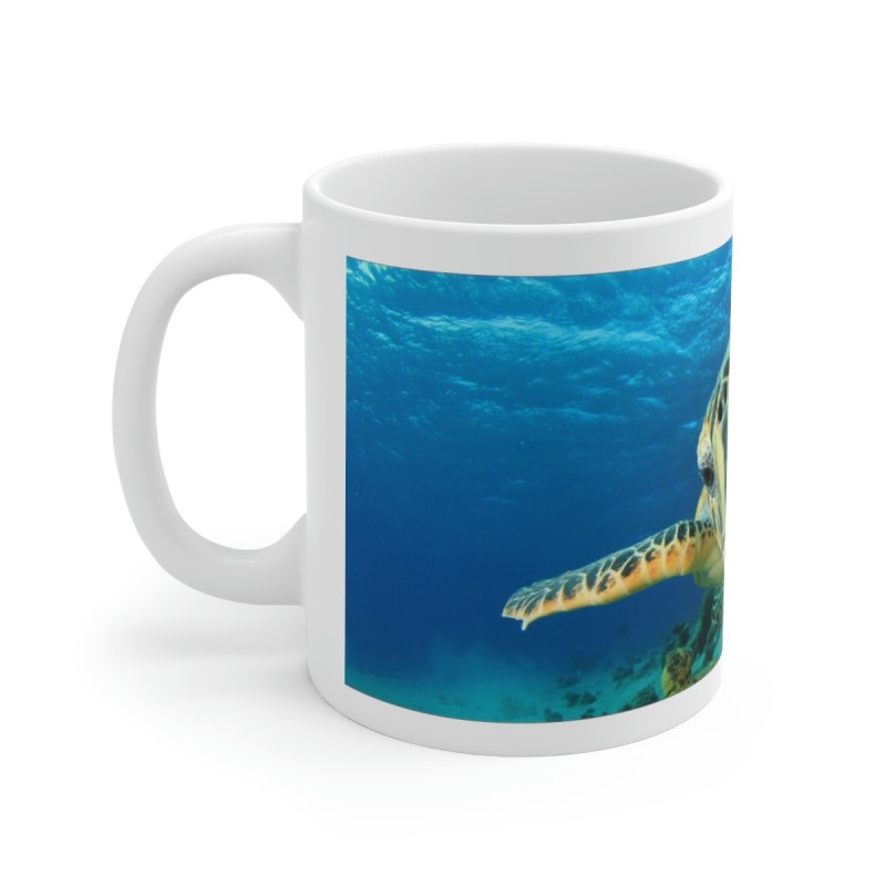 Tasse à thé mug infuseur Mandala turquoise - La Tortue de Jade