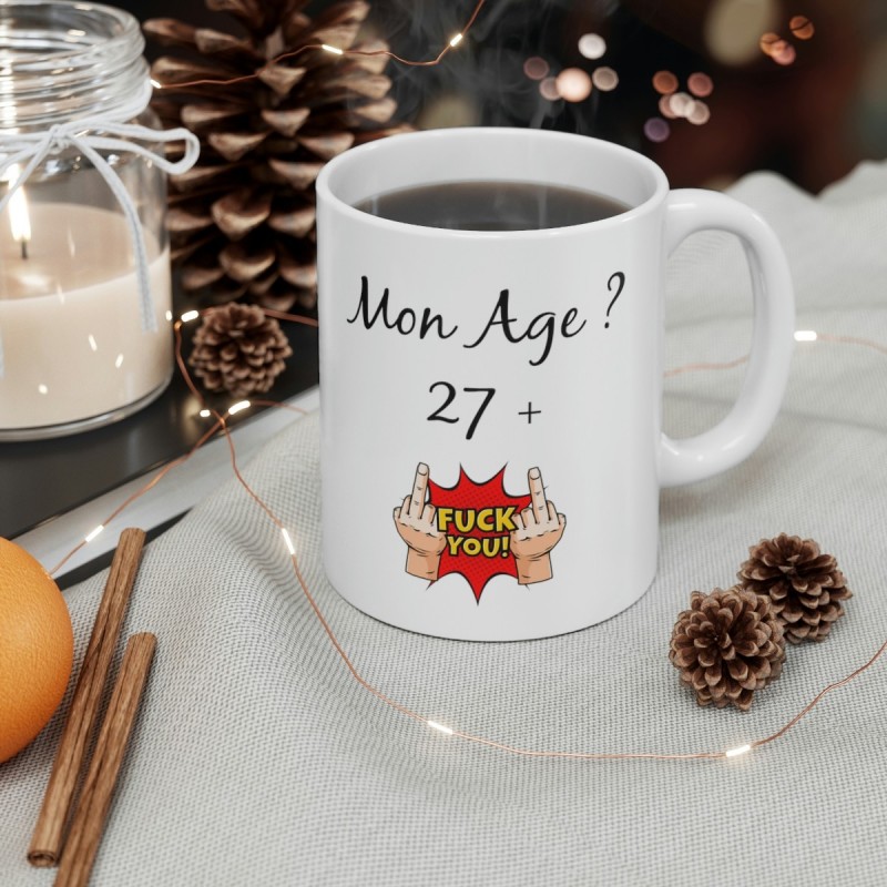 Mug Anniversaire 28 ans - Idée cadeau anniversaire homme ou femme - Tasse  original humour rigolo fun