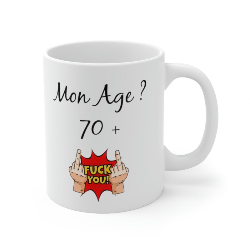 quotedazur - Mug Idée Cadeau 65 ans Homme Femme - Cadeau Anniversaire 65  Ans - Idée Cadeau Original, Humour, Drle, Rigolo, Fun - Mug Tasse Caf Th  Pas