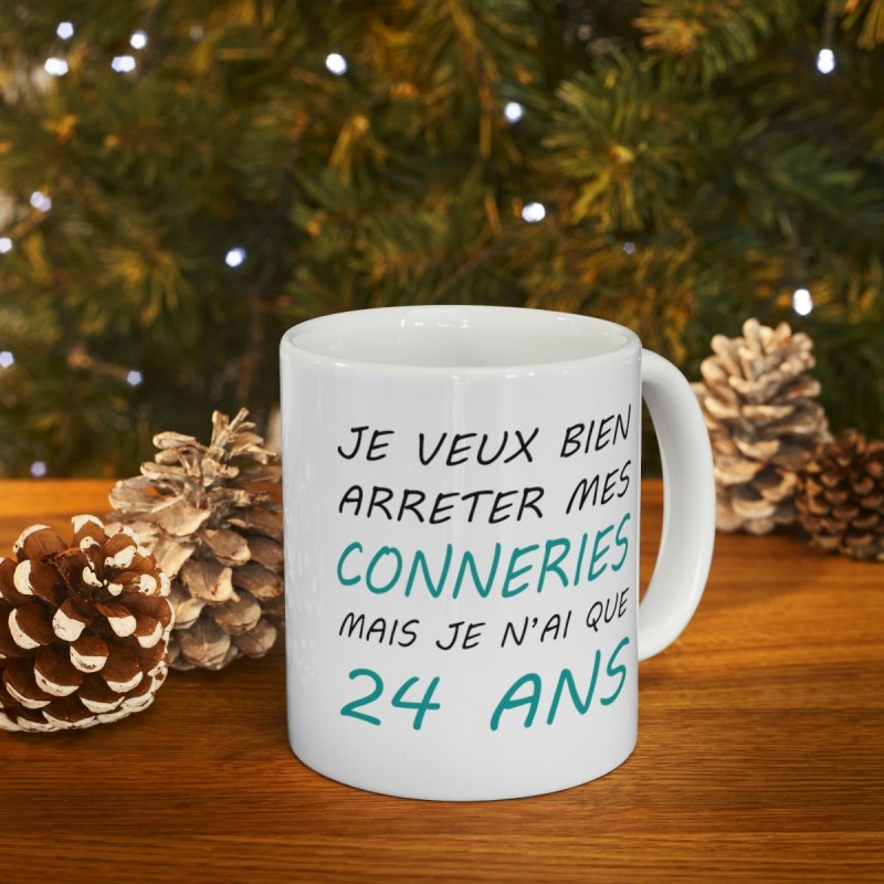 quotedazur - Mug Idée Cadeau 24 ans Homme Femme - Cadeau Anniversaire