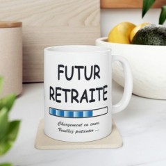 Mug Futur Retraité - Idée cadeau chargement en cours - Tasse original 