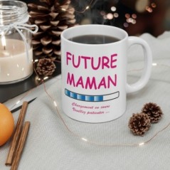 Mug Future Maman - Idée cadeau chargement en cours - Tasse original 