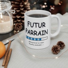 Mug Futur Parrain - Idée cadeau chargement en cours - Tasse original 