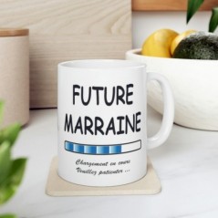 Mug Future Marraine - Idée cadeau chargement en cours - Tasse original 