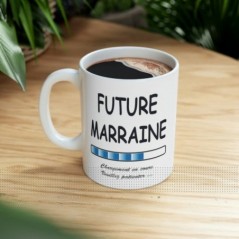 Mug Future Marraine - Idée cadeau chargement en cours - Tasse original 