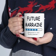 Mug Future Marraine - Idée cadeau chargement en cours - Tasse original 