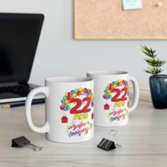 Mug Anniversaire 22 ans - Idée cadeau Joyeux Anniversaire