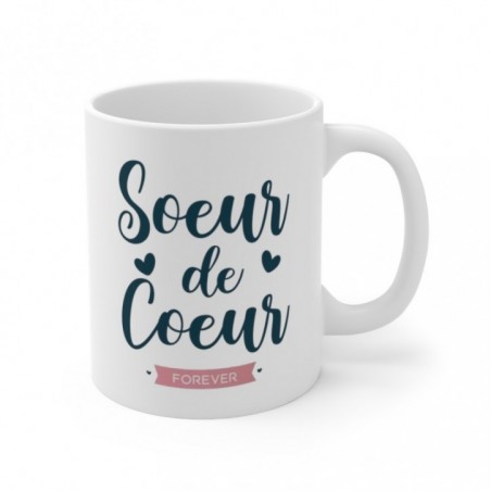 Mug Soeur de coeur - Idée cadeau - Tasse en céramique 