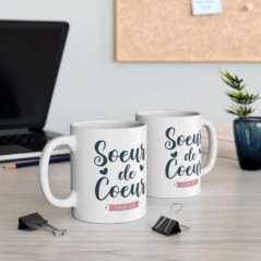 Mug Soeur de coeur - Idée cadeau - Tasse en céramique 