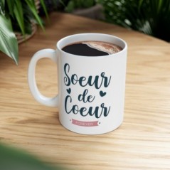 Mug Soeur de coeur - Idée cadeau - Tasse en céramique 