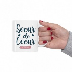 Mug Soeur de coeur - Idée cadeau - Tasse en céramique 