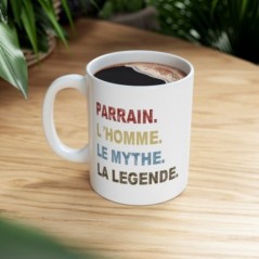 Mug Parrain le mythe - Idée cadeau - Tasse en céramique 