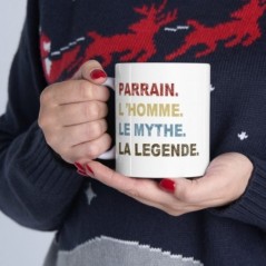 Mug Parrain le mythe - Idée cadeau - Tasse en céramique 