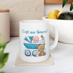 Mug C'est un garçon - Idée cadeau - Tasse en céramique 