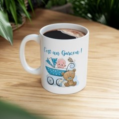 Mug C'est un garçon - Idée cadeau - Tasse en céramique 