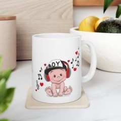 Mug Bébé musique - Idée cadeau - Tasse en céramique 