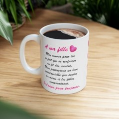 Mug A ma fille - Idée cadeau - Tasse en céramique originale