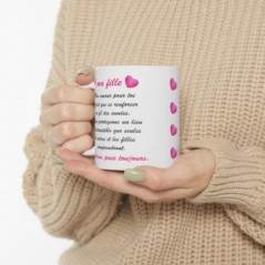 Mug A ma fille - Idée cadeau - Tasse en céramique originale