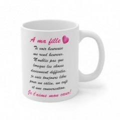 Mug A ma fille - Idée cadeau - Tasse en céramique originale