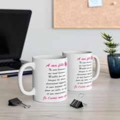 Mug A ma fille - Idée cadeau - Tasse en céramique originale