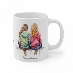 Mug personnalisé personnalisable Soeur de Coeur avec prénom - Idée cadeau