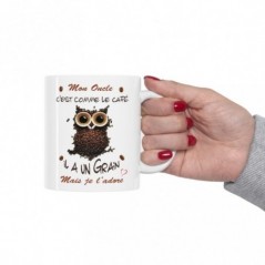 Mug Mon Oncle -  il a un grain mais je l'adore - Idée cadeau - Tasse en céramique 