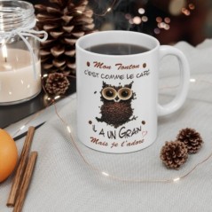 Mug Mon Tonton -  il a un grain mais je l'adore - Idée cadeau - Tasse en céramique 