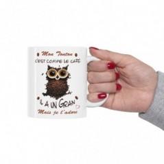 Mug Mon Tonton -  il a un grain mais je l'adore - Idée cadeau - Tasse en céramique 