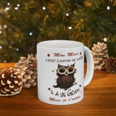 Mug Mon Mari -  il a un grain mais je l'adore - Idée cadeau - Tasse en céramique 