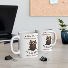 Mug Mon Parrain -  il a un grain mais je l'adore - Idée cadeau - Tasse en céramique 