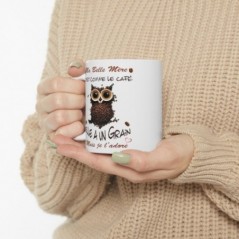 Mug Ma Belle Mère -  Elle a un grain mais je l'adore - Idée cadeau - Tasse en céramique 