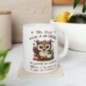 Mug Ma Ma soeur -  Elle a un grain comme le café mais je l'adore - Idée cadeau - Tasse en céramique original