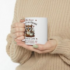 Mug Ma Ma soeur -  Elle a un grain comme le café mais je l'adore - Idée cadeau - Tasse en céramique original