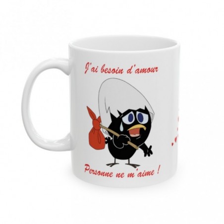 Mug Caliméro Personne ne m'aime ! Idée cadeau - Tasse en céramique originale