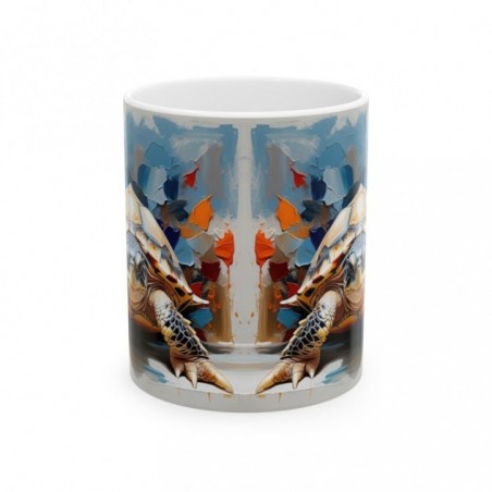 Mug Tortue aquarelle - Idée cadeau - Tasse originale en céramique Tortue modèle 1