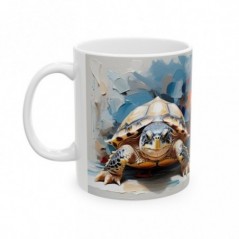 Mug Tortue aquarelle - Idée cadeau - Tasse originale en céramique Tortue modèle 1