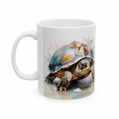 Mug Tortue aquarelle - Idée cadeau - Tasse originale en céramique Tortue modèle 2